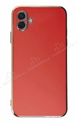 Eiroo Borderline Samsung Galaxy A04 Kamera Korumalı Kırmızı Silikon Kılıf - Eiroo