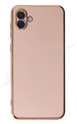 Eiroo Borderline Samsung Galaxy A04 Kamera Korumalı Pembe Silikon Kılıf - Eiroo
