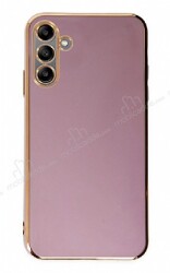 Eiroo Borderline Samsung Galaxy A04s Kamera Korumalı Mor Silikon Kılıf - Eiroo