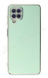 Eiroo Borderline Samsung Galaxy A12 Kamera Korumalı Yeşil Silikon Kılıf - Eiroo