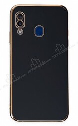 Eiroo Borderline Samsung Galaxy A20 / A30 Kamera Korumalı Siyah Silikon Kılıf - Eiroo