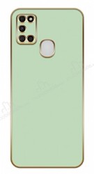Eiroo Borderline Samsung Galaxy A21s Kamera Korumalı Yeşil Silikon Kılıf - Eiroo