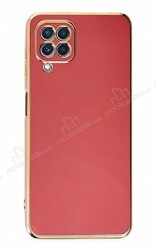 Eiroo Borderline Samsung Galaxy A22 4G Kamera Korumalı Kırmızı Silikon Kılıf - Eiroo