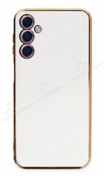 Eiroo Borderline Samsung Galaxy A24 4G Kamera Korumalı Beyaz Silikon Kılıf - Eiroo