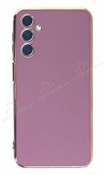 Eiroo Borderline Samsung Galaxy A24 4G Kamera Korumalı Mor Silikon Kılıf - Eiroo