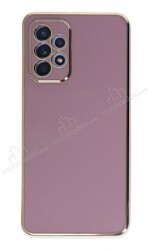 Eiroo Borderline Samsung Galaxy A32 4G Kamera Korumalı Mor Silikon Kılıf - Eiroo