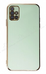 Eiroo Borderline Samsung Galaxy A51 Kamera Korumalı Yeşil Silikon Kılıf - Eiroo