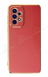 Eiroo Borderline Samsung Galaxy A52 Kamera Korumalı Kırmızı Silikon Kılıf - Eiroo