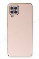 Eiroo Borderline Samsung Galaxy M32 Kamera Korumalı Pembe Silikon Kılıf - Eiroo
