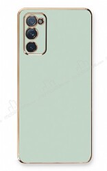 Eiroo Borderline Samsung Galaxy S20 FE Kamera Korumalı Yeşil Silikon Kılıf - Eiroo