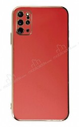 Eiroo Borderline Samsung Galaxy S20 Plus Kamera Korumalı Kırmızı Silikon Kılıf - Eiroo