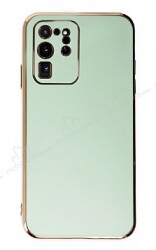 Eiroo Borderline Samsung Galaxy S20 Ultra Kamera Korumalı Yeşil Silikon Kılıf - Eiroo