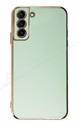 Eiroo Borderline Samsung Galaxy S21 Plus Kamera Korumalı Yeşil Silikon Kılıf - Eiroo