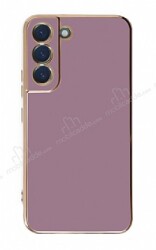 Eiroo Borderline Samsung Galaxy S22 5G Kamera Korumalı Mor Silikon Kılıf - Eiroo