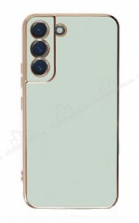 Eiroo Borderline Samsung Galaxy S22 5G Kamera Korumalı Yeşil Silikon Kılıf - Eiroo