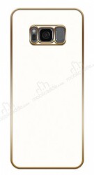 Eiroo Borderline Samsung Galaxy S8 Kamera Korumalı Beyaz Silikon Kılıf - Eiroo