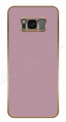 Eiroo Borderline Samsung Galaxy S8 Kamera Korumalı Mor Silikon Kılıf - Eiroo