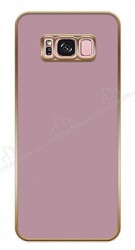Eiroo Borderline Samsung Galaxy S8 Plus Kamera Korumalı Mor Silikon Kılıf - Eiroo