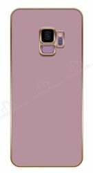 Eiroo Borderline Samsung Galaxy S9 Kamera Korumalı Mor Silikon Kılıf - Eiroo
