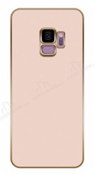 Eiroo Borderline Samsung Galaxy S9 Kamera Korumalı Pembe Silikon Kılıf - Eiroo