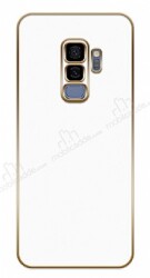 Eiroo Borderline Samsung Galaxy S9 Plus Kamera Korumalı Beyaz Silikon Kılıf - Eiroo