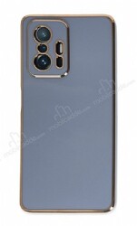 Eiroo Borderline Xiaomi 11T Kamera Korumalı Mavi Silikon Kılıf - Eiroo