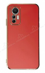 Eiroo Borderline Xiaomi 12 Lite Kamera Korumalı Kırmızı Silikon Kılıf - Eiroo