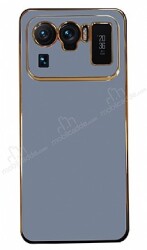 Eiroo Borderline Xiaomi Mi 11 Ultra Kamera Korumalı Mavi Silikon Kılıf - Eiroo