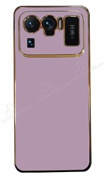 Eiroo Borderline Xiaomi Mi 11 Ultra Kamera Korumalı Mor Silikon Kılıf - Eiroo