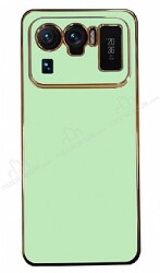 Eiroo Borderline Xiaomi Mi 11 Ultra Kamera Korumalı Yeşil Silikon Kılıf - Eiroo