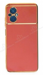 Eiroo Borderline Xiaomi Poco M5 Kamera Korumalı Kırmızı Silikon Kılıf - Eiroo