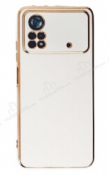 Eiroo Borderline Xiaomi Poco X4 Pro 5G Kamera Korumalı Beyaz Silikon Kılıf - Eiroo