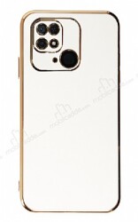 Eiroo Borderline Xiaomi Redmi 10C Kamera Korumalı Beyaz Silikon Kılıf - Eiroo