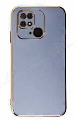 Eiroo Borderline Xiaomi Redmi 10C Kamera Korumalı Mavi Silikon Kılıf - Eiroo