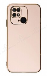 Eiroo Borderline Xiaomi Redmi 10C Kamera Korumalı Pembe Silikon Kılıf - Eiroo