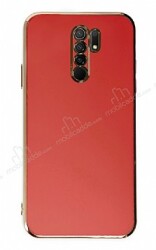 Eiroo Borderline Xiaomi Redmi 9 Kamera Korumalı Kırmızı Silikon Kılıf - Eiroo