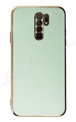 Eiroo Borderline Xiaomi Redmi 9 Kamera Korumalı Yeşil Silikon Kılıf - Eiroo