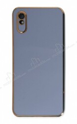 Eiroo Borderline Xiaomi Redmi 9A Kamera Korumalı Mavi Silikon Kılıf - Eiroo