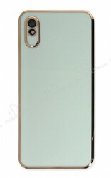 Eiroo Borderline Xiaomi Redmi 9A Kamera Korumalı Yeşil Silikon Kılıf - Eiroo