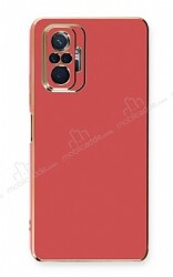 Eiroo Borderline Xiaomi Redmi Note 10 Pro Kamera Korumalı Kırmızı Silikon Kılıf - Eiroo