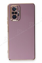 Eiroo Borderline Xiaomi Redmi Note 10 Pro Kamera Korumalı Mor Silikon Kılıf - Eiroo