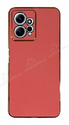 Eiroo Borderline Xiaomi Redmi Note 12 4G Kamera Korumalı Kırmızı Silikon Kılıf - Eiroo