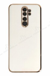 Eiroo Borderline Xiaomi Redmi Note 8 Pro Kamera Korumalı Beyaz Silikon Kılıf - Eiroo