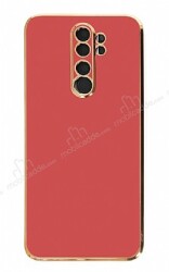 Eiroo Borderline Xiaomi Redmi Note 8 Pro Kamera Korumalı Kırmızı Silikon Kılıf - Eiroo