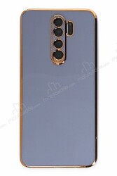 Eiroo Borderline Xiaomi Redmi Note 8 Pro Kamera Korumalı Mavi Silikon Kılıf - Eiroo