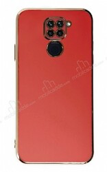 Eiroo Borderline Xiaomi Redmi Note 9 Kamera Korumalı Kırmızı Silikon Kılıf - Eiroo