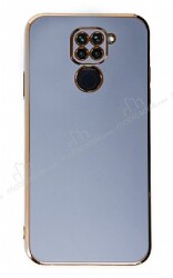 Eiroo Borderline Xiaomi Redmi Note 9 Kamera Korumalı Mavi Silikon Kılıf - Eiroo