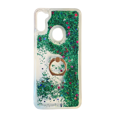 Eiroo Bright Samsung Galaxy M11 Sulu Simli Yeşil Silikon Kılıf - Eiroo