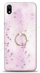 Eiroo Bright Xiaomi Redmi 7A Sulu Simli Pembe Silikon Kılıf - Eiroo