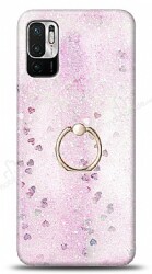 Eiroo Bright Xiaomi Redmi Note 10 5G Sulu Simli Pembe Silikon Kılıf - Eiroo